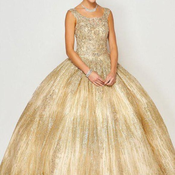 Scoop Neck Ballgown Shape Prom Dress JT1429 - Picture 1 of 7